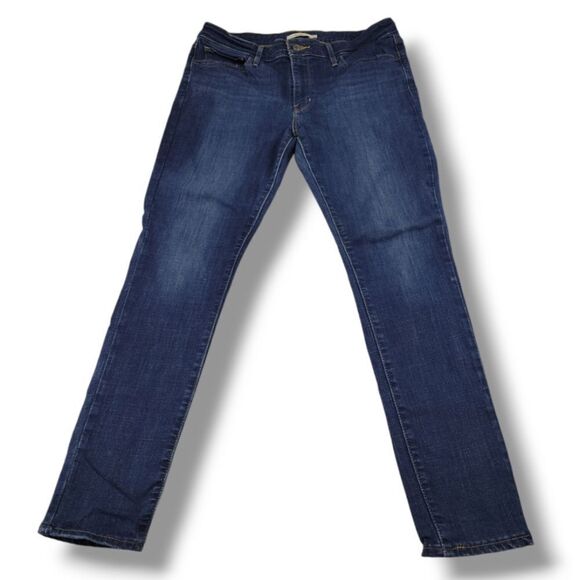 Levi's Jeans Size 32 W33"xL29" Levi's 711 Skinny Jeans Stretch Blue Denim Pants - Picture 1 of 7